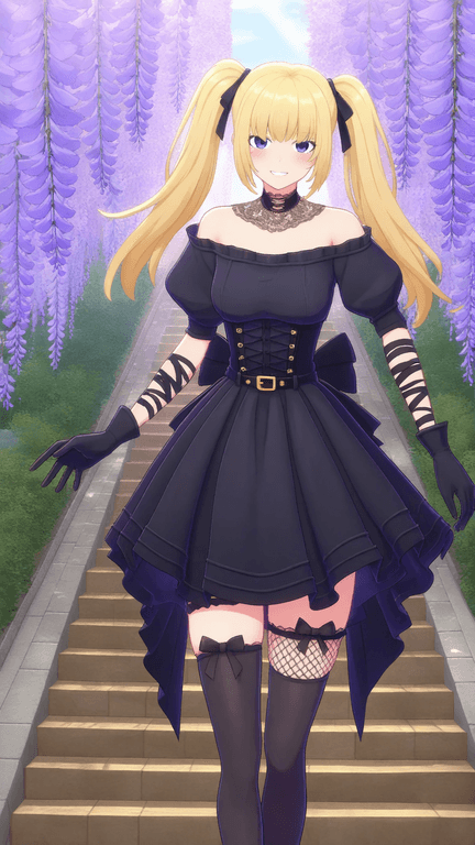 Ani wallpaper grok-ani-wisteria-flower-corridor